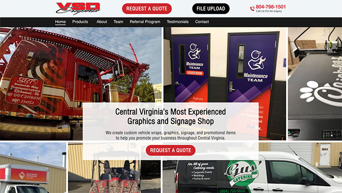 Sign Company website design